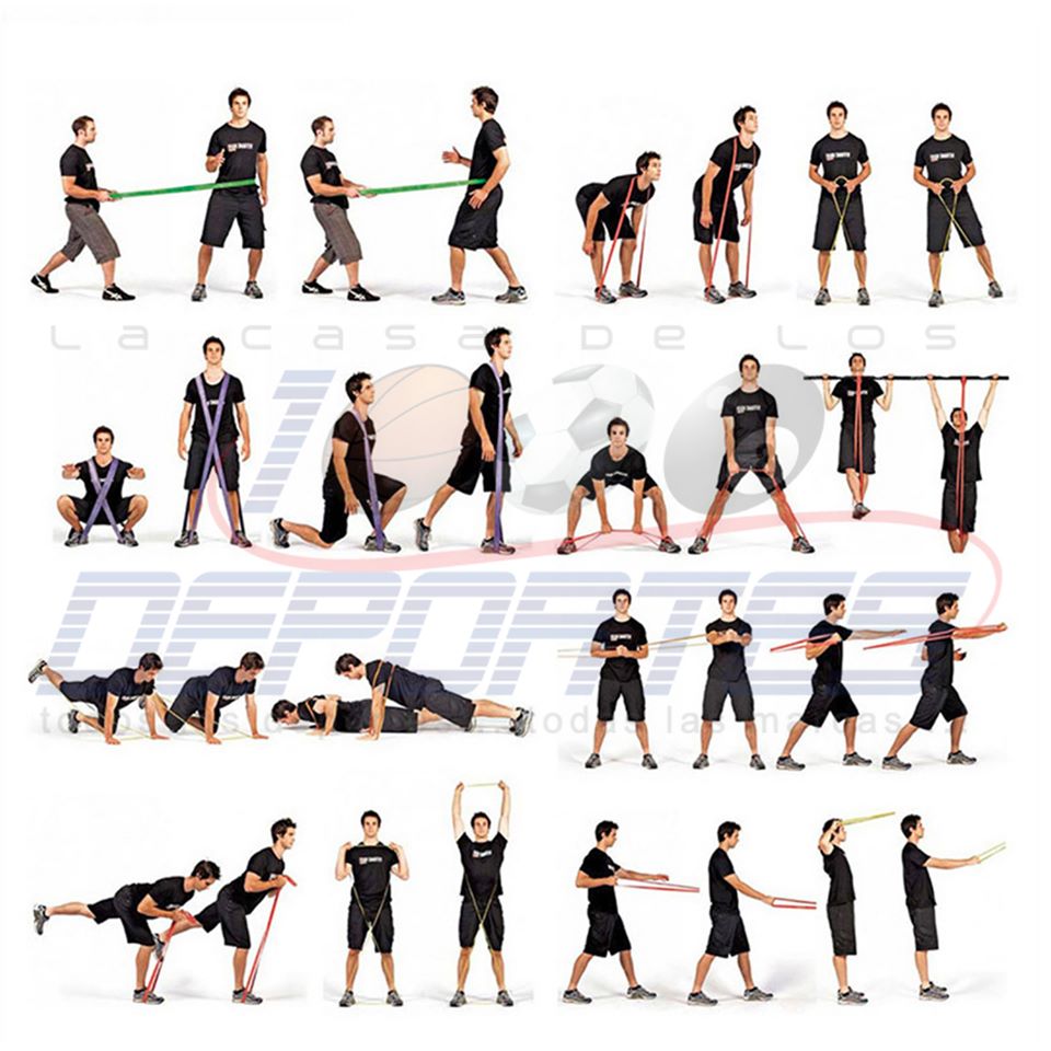 7ft Bandas elasticas de resistencia para hacer ejercicios con