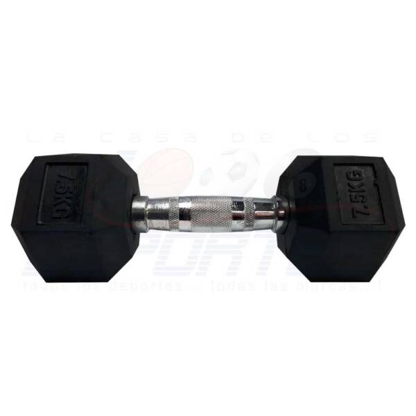 MANCUERNA HEXAGONAL DE CAUCHO - 5, 7.5 Y 10 KG - Imagen 3