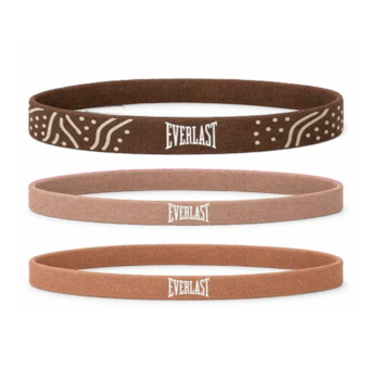 CINTAS PARA CABELLO EVERLAST SET X3 CHOCO