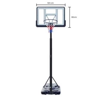 ARO DE BASKET CON TABLERO MEDIANO 120 X 80