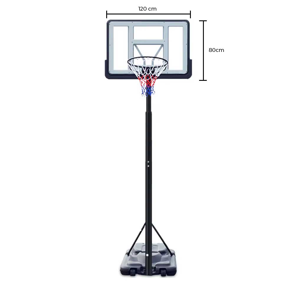ARO DE BASKET CON TABLERO MEDIANO 120 X 80