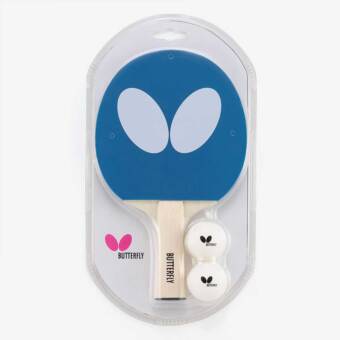 RAQUETA PING PONG BUTTERFLY LOGO AZUL