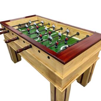 MESA FUTBOLIN MADERA CON MUÑECOS DE PLOMO